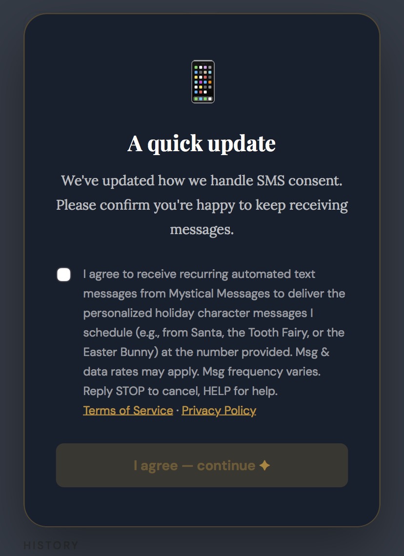 Returning-user consent overlay screenshot